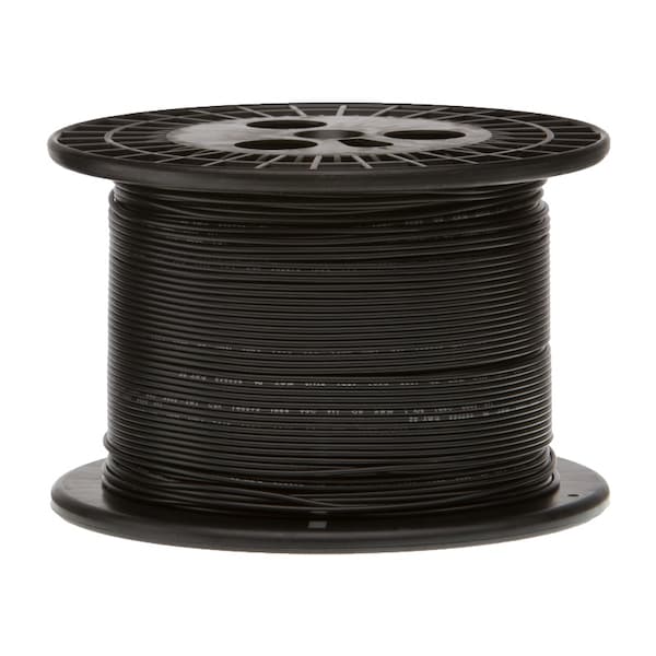 Primary Wire, Hook Up; GPT, 18 AWG, 1C C, Black, PVC, Stranded, 60V, 1000 ft.